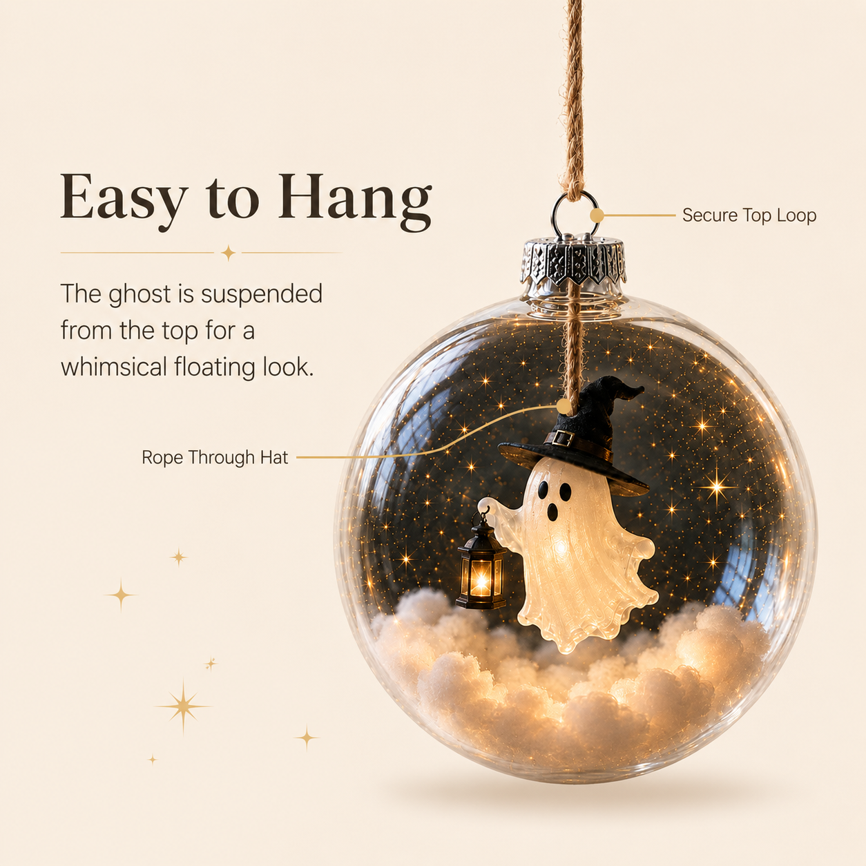 🎃 Limited Halloween Collection-Glowing Halloween Ornament Collection – Cat, Witch, Pumpkin & Ghost Baubles