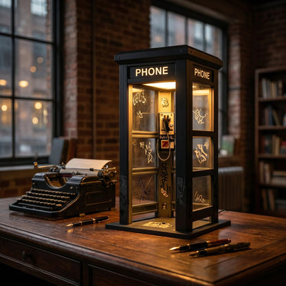 ✨Vintage telephone booth-shaped ambient lamp