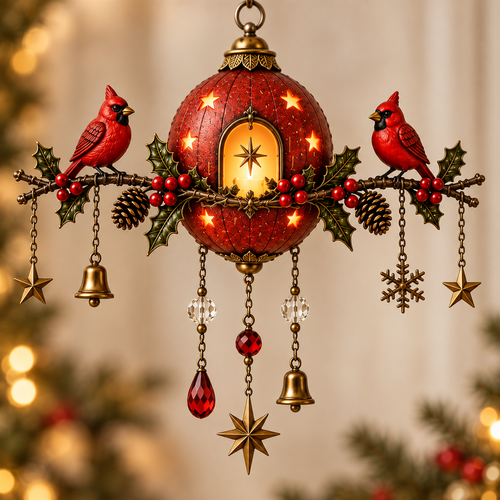 ✨✨Hot Sale 40% OFF✨Cardinal Christmas Candlelight Wall Hanging