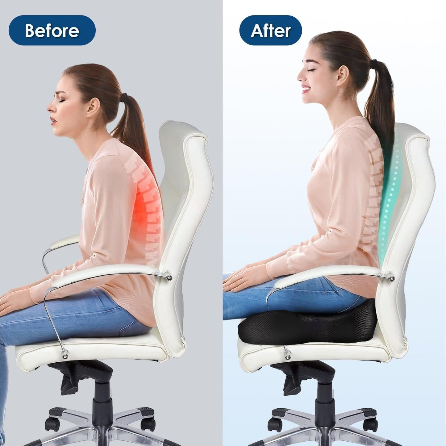 🎁Ergonomic Memory Foam Seat Cushion