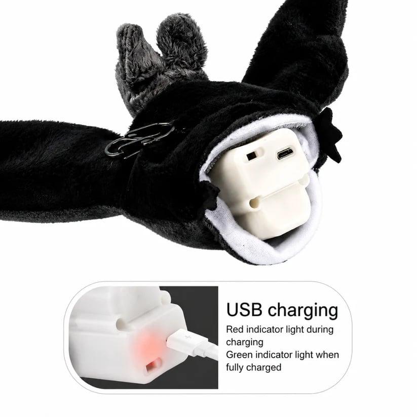 🦇 Electric Flapping Bat Dog Toy | Interactive USB Rechargeable Plush with Remote Control & Catnip Pocket