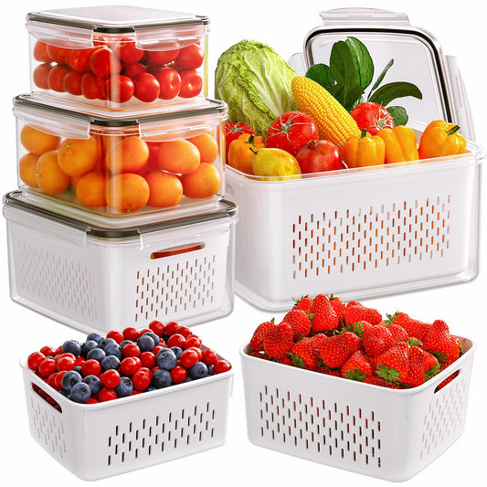 4-in-1 Produce Storage Containers (3-Pack Set)