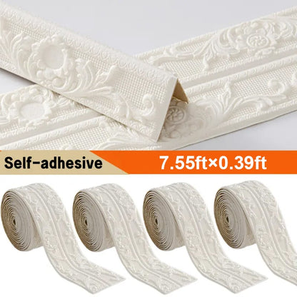 ✨Last Day 50% OFF✨4 Rolls Self-Adhesive Skirting Boards - 90 in Flexible Decorations