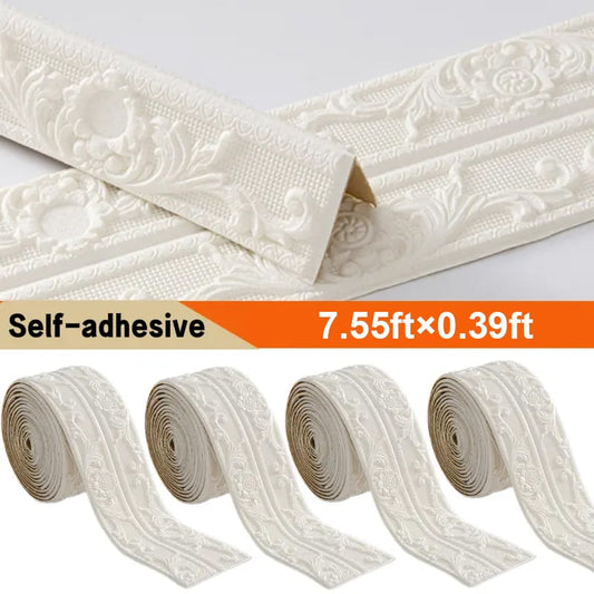 ✨Last Day 50% OFF✨4 Rolls Self-Adhesive Skirting Boards - 90 in Flexible Decorations