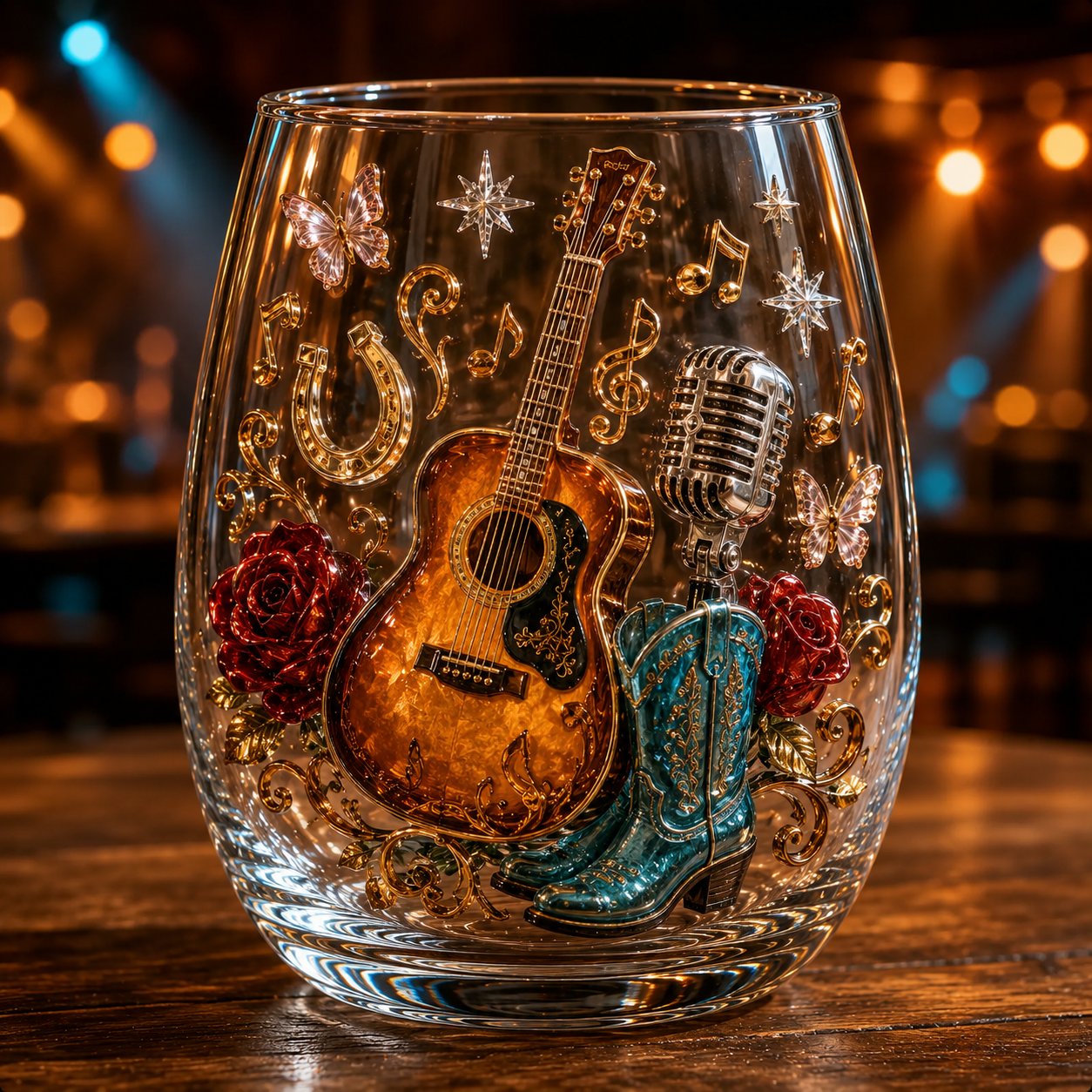 🤠 Queen of Country 1946–2026 3D Glass Collection | 8 Dolly-Inspired Country Designs with Raised Guitars, Butterflies, Boots, Florals & Vintage Music Details 🎸✨