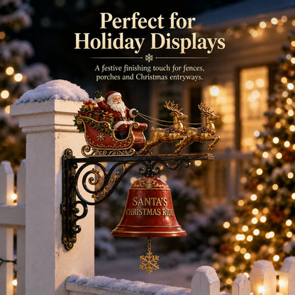 ✨🎅Santa Claus Sleigh with Reindeer & Decorative Christmas Bell