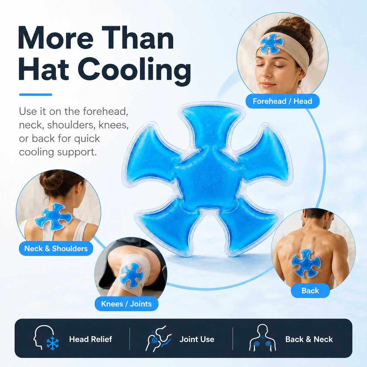 Reusable Cooling Pad for Hats & Body Relief🧢🧊