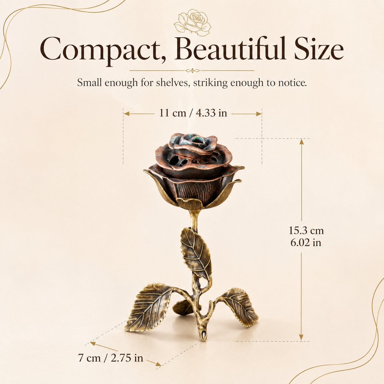 🔥Hot Sale 49% off 🌹💕Vintage Rose Incense Burner