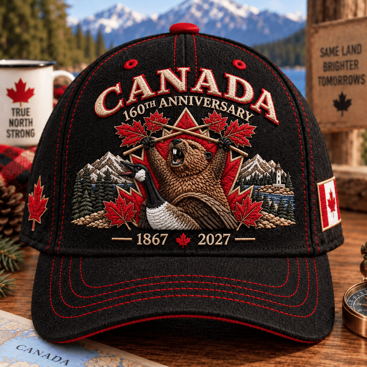 🔥 LAST DAY 49% OFF - 🍁 Canada 160th Anniversary 1867–2027 – Premium Embroidered Heritage Cap ✨ 100% Cotton • Detailed Embroidery • Comfortable Fit