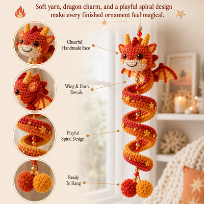 🔥Buy 3, Get 1 Free 🔥🐉 DIY Dragon Spiral Hanging Ornament Kit