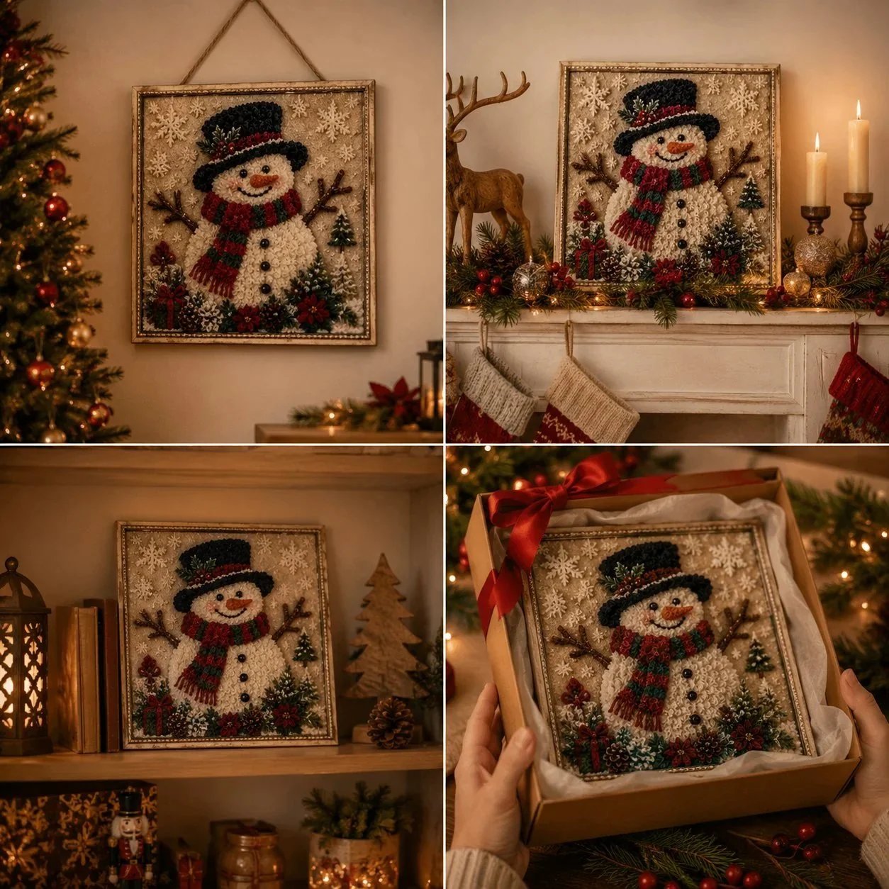 🎄 3D Christmas Fabric Poke Art Kit