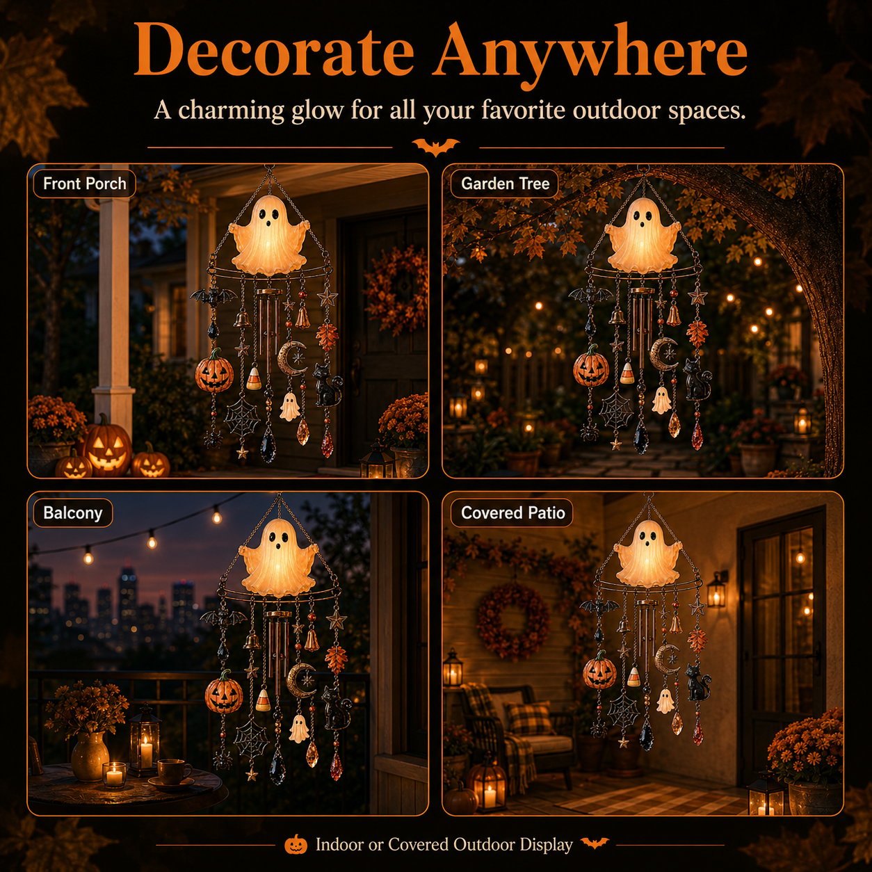 👻 Haunted Glow Ghost Wind Chime