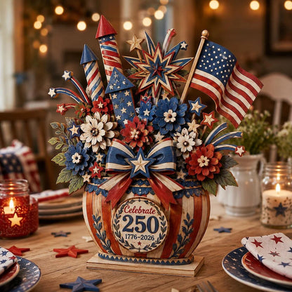 🔥Last Day 50% OFF🔥Personalized America 250 Wooden Centerpiece