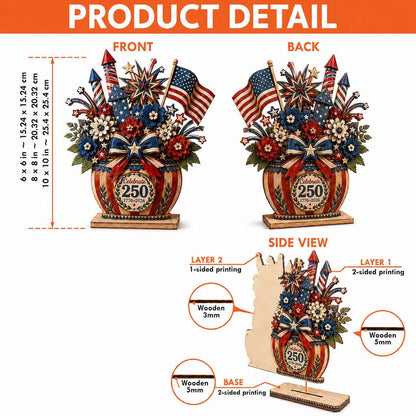 🔥Last Day 50% OFF🔥Personalized America 250 Wooden Centerpiece