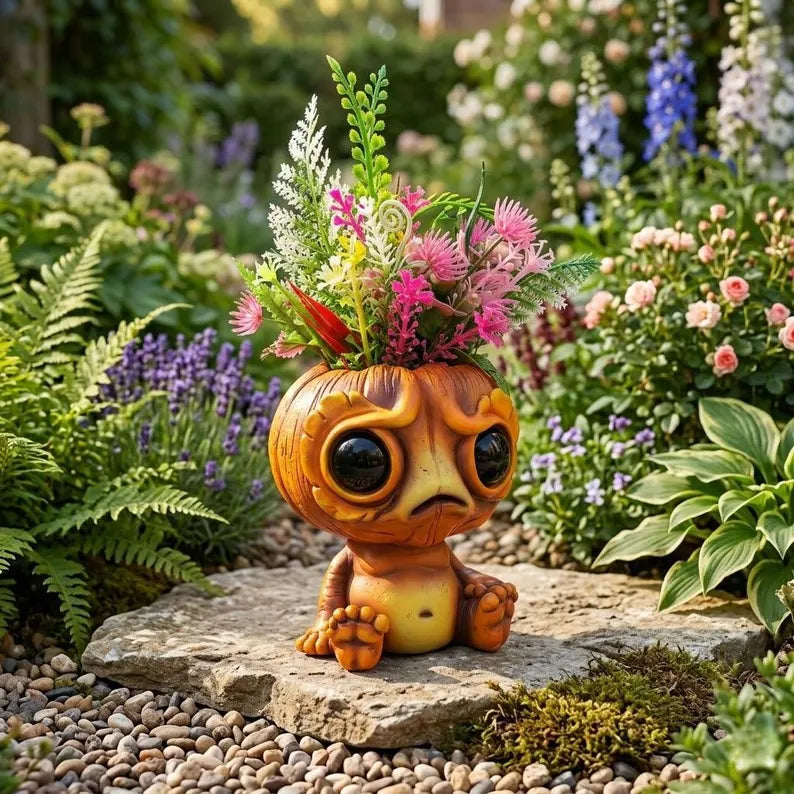 🌸Unique Resin Sitting Planter Cute Animal Flower Pot