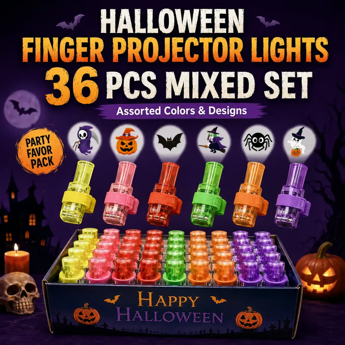 Halloween Pattern Finger Projector Lights - image-6a96e720620506ec28302408