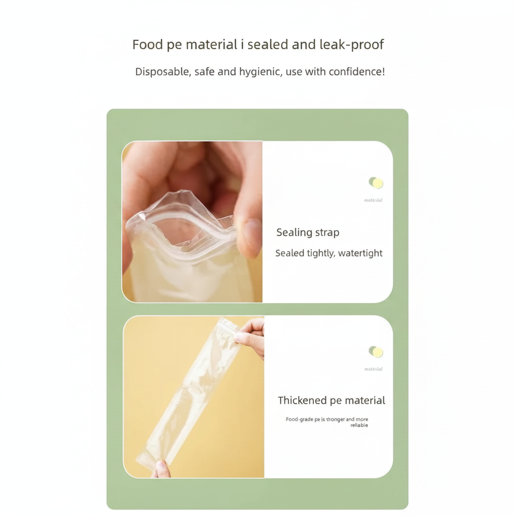 Food grade PE material - sealed and leak-proof