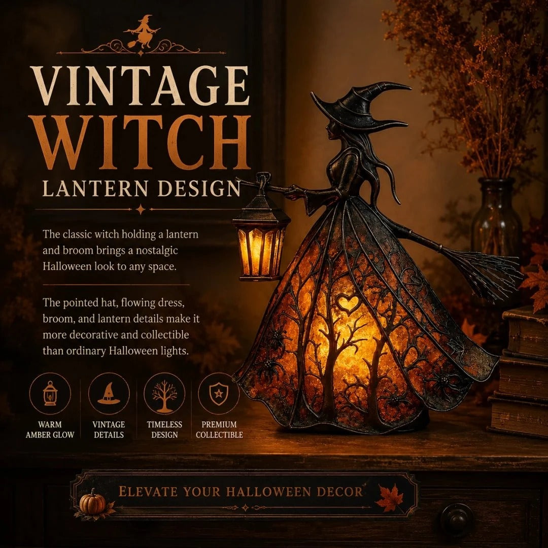 Vintage Witch Lantern design details