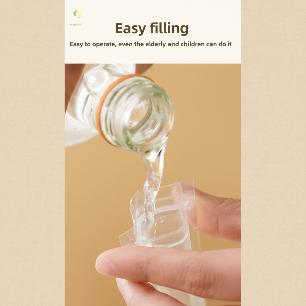 Easy filling - pour juice into popsicle bag