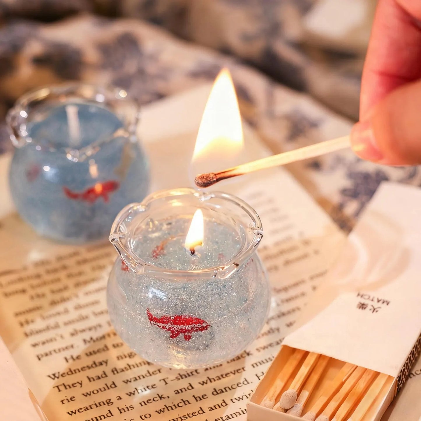 🔥LAST DAY 49% OFF🔥 - Tranquil Ocean Collection  Scented Bubble Fish Tank Candle🐟️