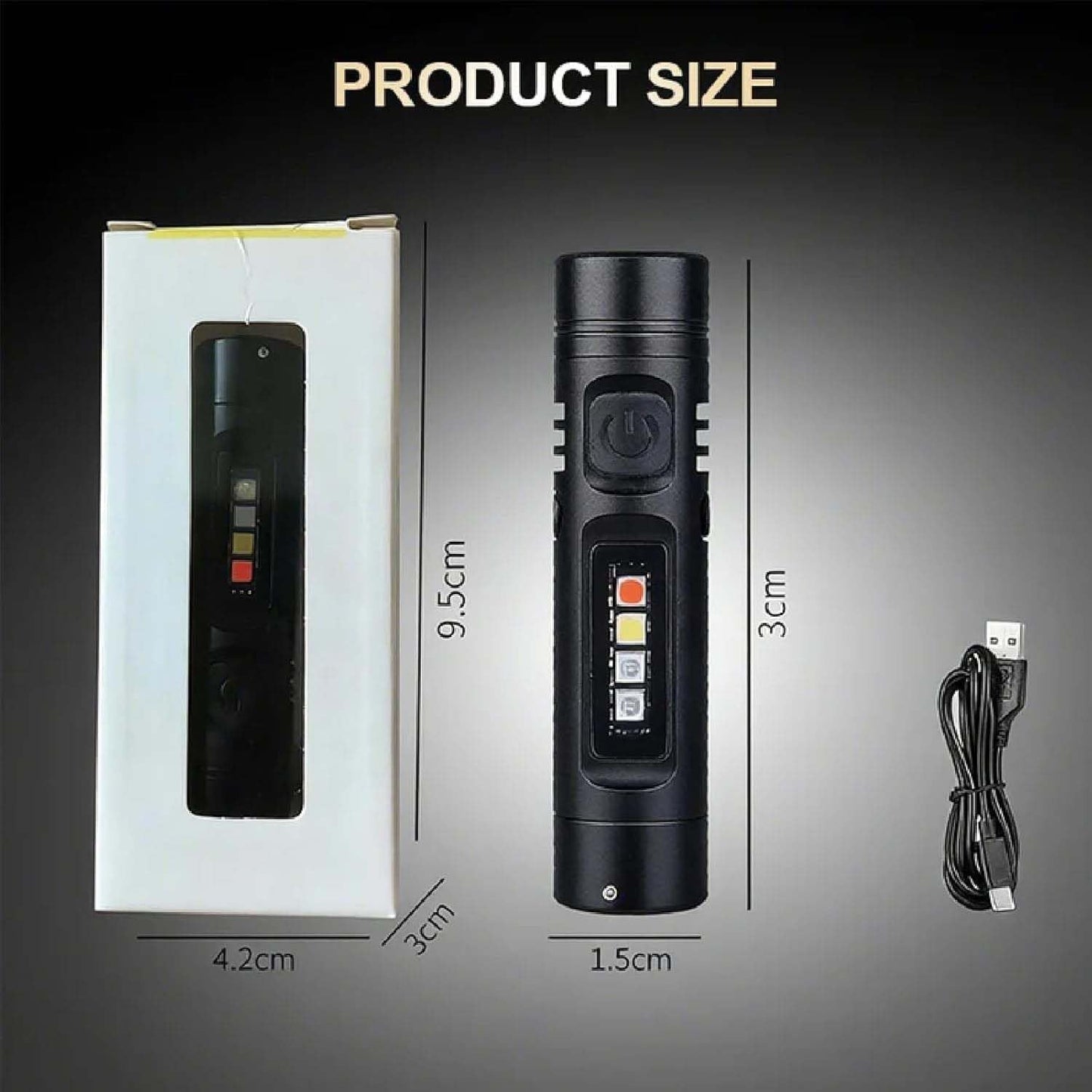 🔦Pocket Rechargeable EDC Flashlight: Mini Keychain Light