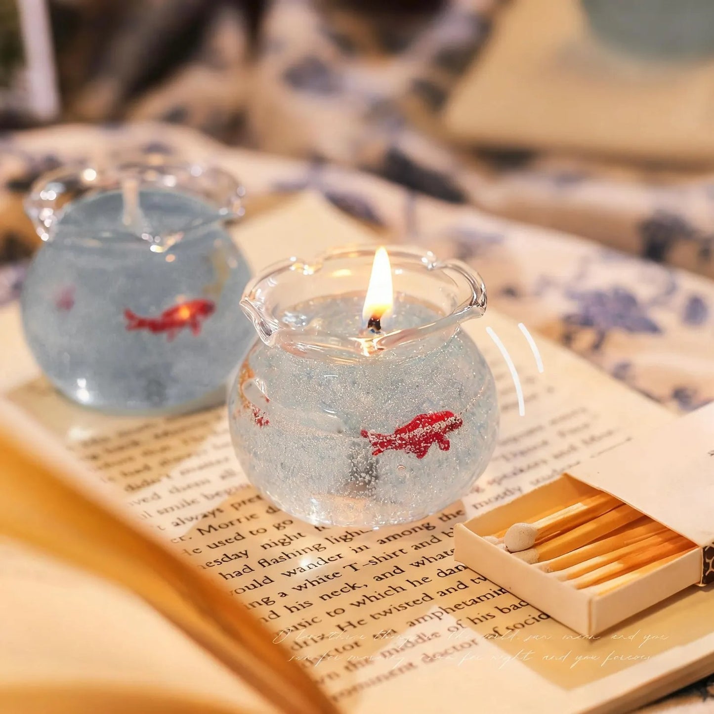 🔥LAST DAY 49% OFF🔥 - Tranquil Ocean Collection  Scented Bubble Fish Tank Candle🐟️