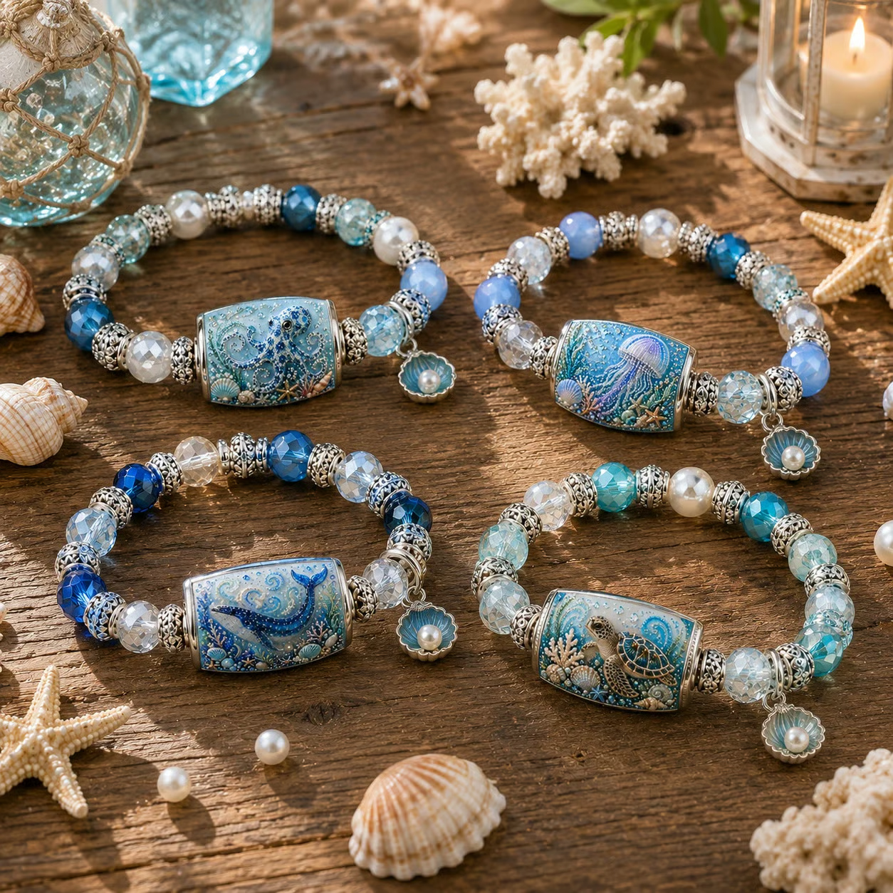🌊Last Day Promo: 49% OFF - 💙Ocean Theme Charm Bracelet Collection - Inspired by the Beauty of the Sea