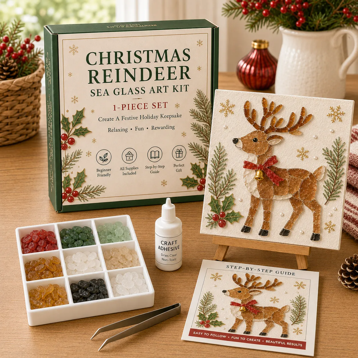 🔥 LAST DAY 49% OFF 🎄 Christmas Sea Glass Art Kit