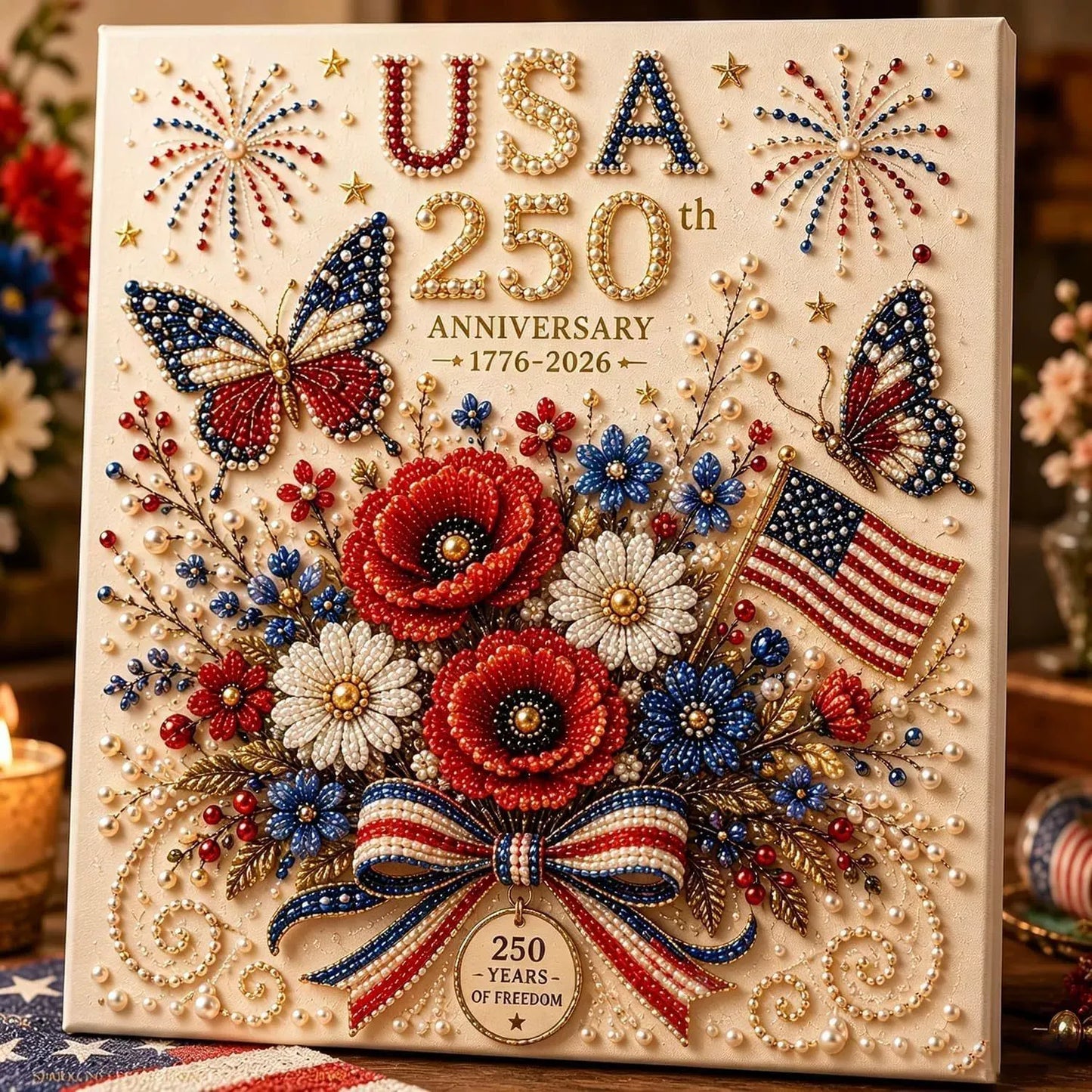 🎁Last Day 49% OFF-USA 250th Anniversary DIY Pearl Painting Kit ✨❤️‍🔥