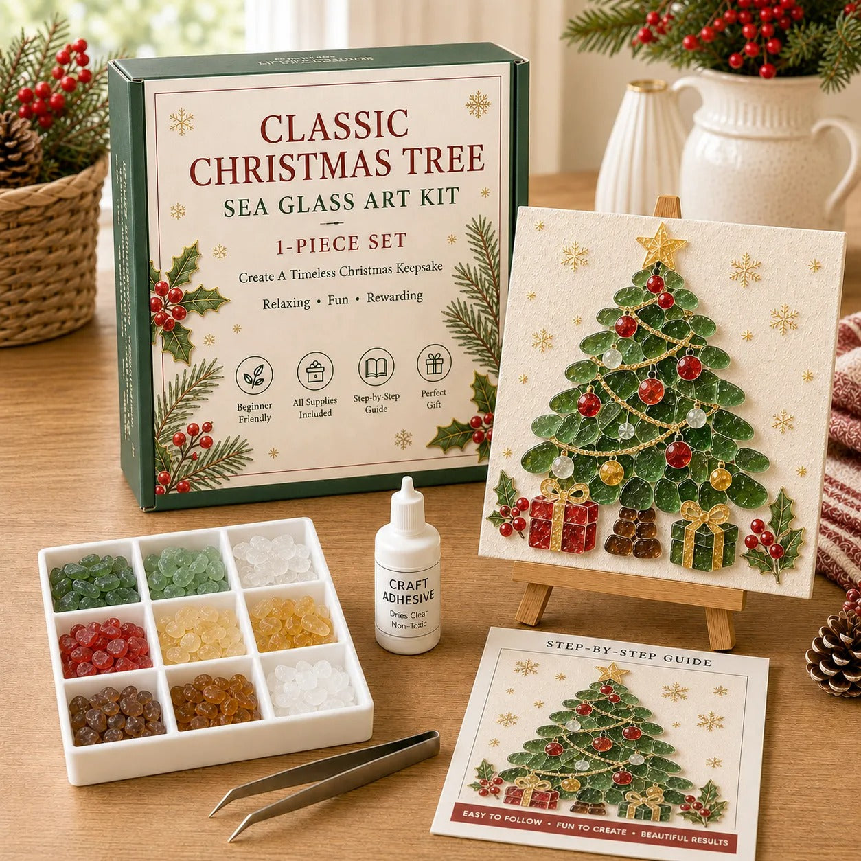 🔥 LAST DAY 49% OFF 🎄 Christmas Sea Glass Art Kit