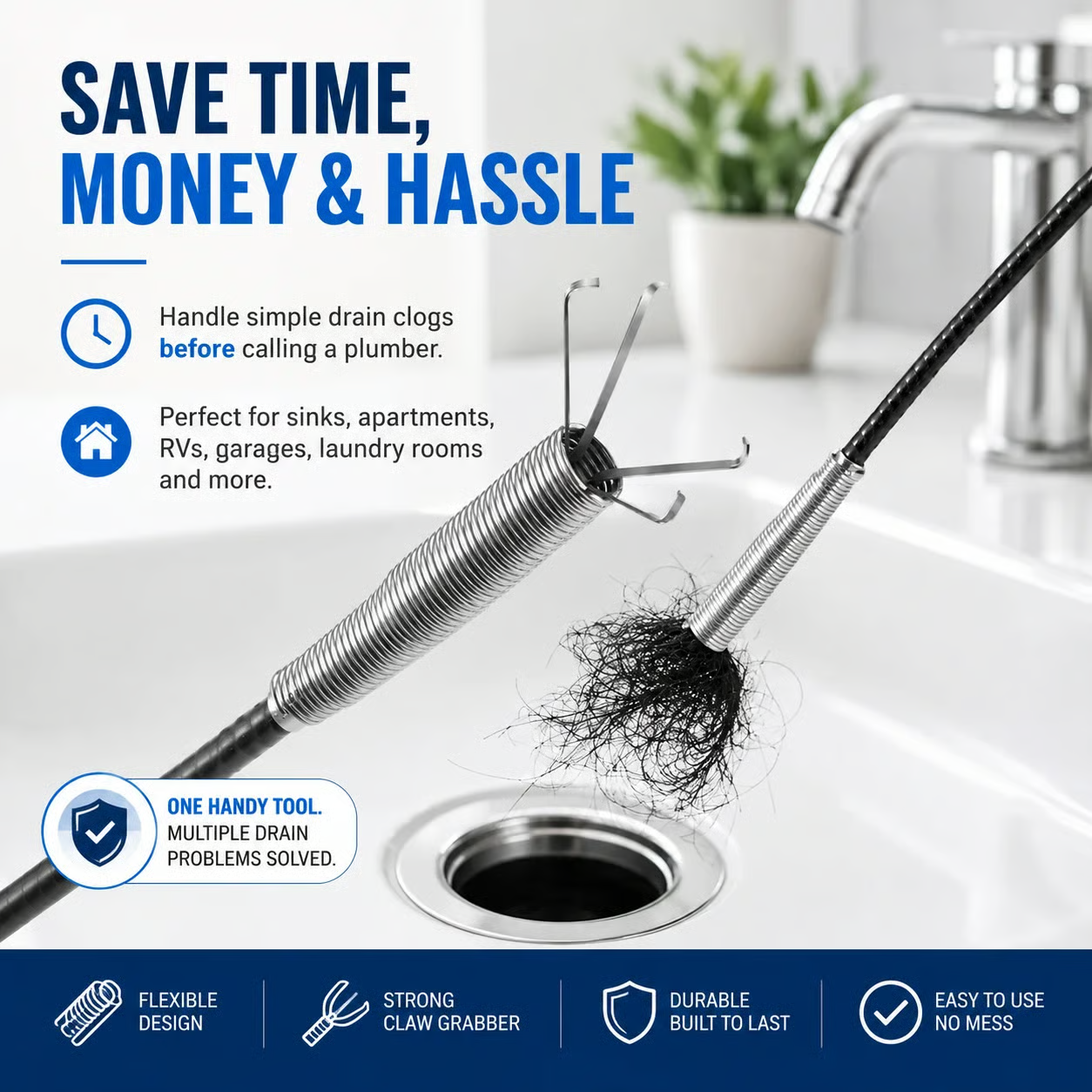 🔥Last Day 50% OFF -🚿Professional Drain Clog Remover Tool