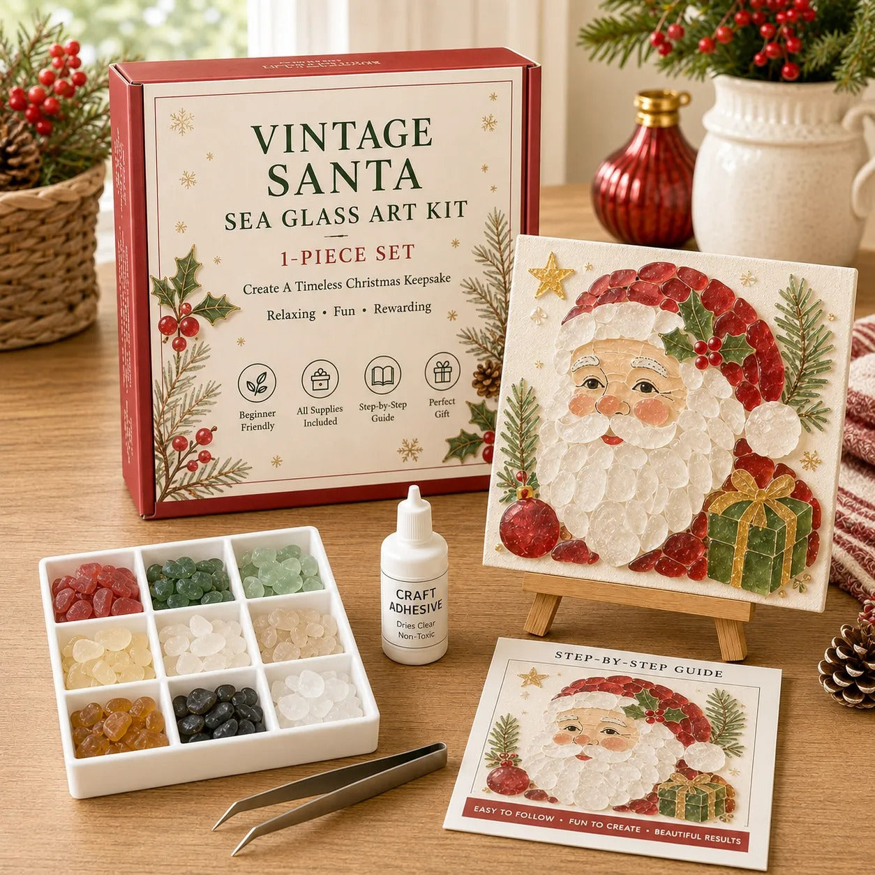 🔥 LAST DAY 49% OFF 🎄 Christmas Sea Glass Art Kit