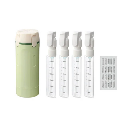 🔥4-in-1 Travel Refillable Bottle Set – Compact Toiletry Dispenser