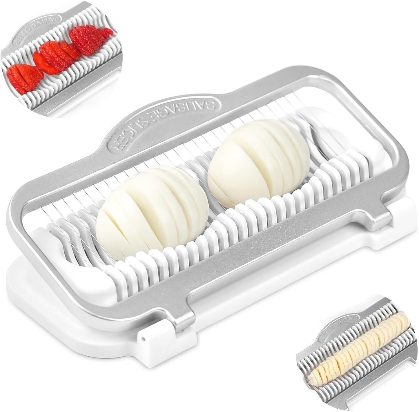 🔥LAST DAY 50% OFF-Egg Slicer for Hard Boiled Eggs Banana Slicer✅