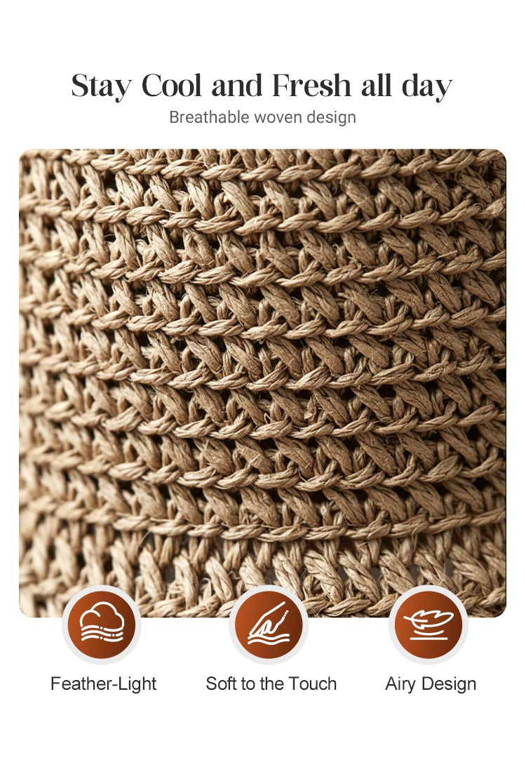 🔥 Hot Sale 49% OFF🔥Elegant Woven Straw Sun Hat with Bow🌞