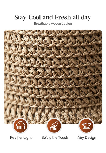 🔥 Hot Sale 49% OFF🔥Elegant Woven Straw Sun Hat with Bow🌞