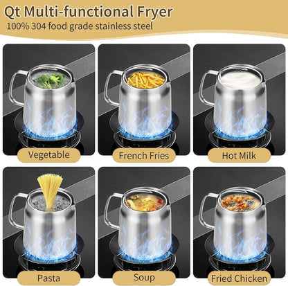 🔥LAST DAY 50% OFF-68oz Stainless Steel Deep Fryer Pot