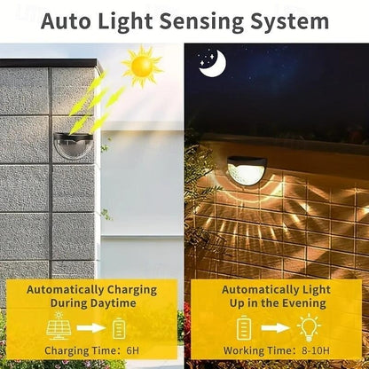 🔥Solar Wall Light for Fence, Garden & Stairs