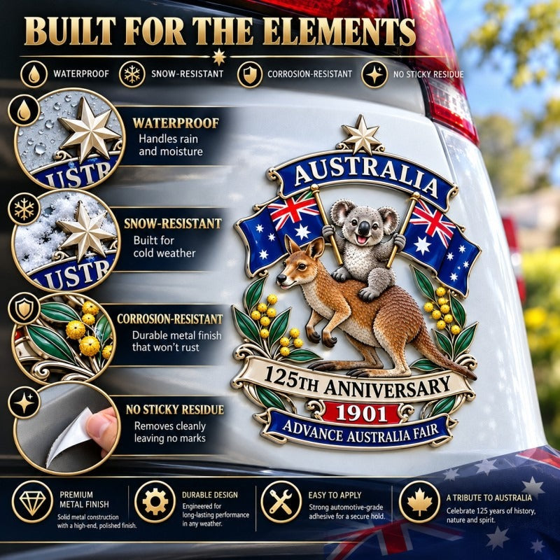 ⏳ Last Day 49% OFF 🦘Australia 125th Anniversary Commemorative Metal Car Emblem