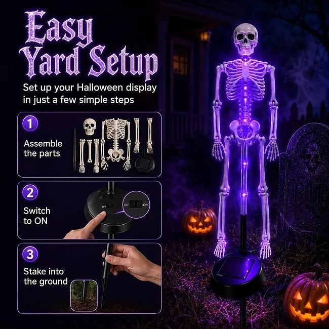 ✨Last Day 49% OFF✨💀 Solar Skeleton Ground Stake Lights