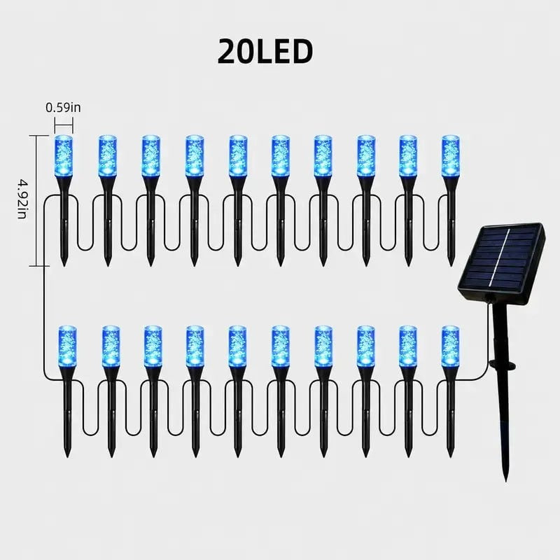 ✨Last Day 49% OFF✨Solar Pathway Lights Outdoor Crystal Bubble