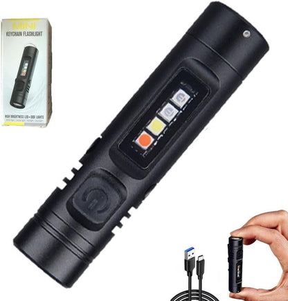 🔦Pocket Rechargeable EDC Flashlight: Mini Keychain Light