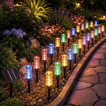 ✨Last Day 49% OFF✨Solar Pathway Lights Outdoor Crystal Bubble