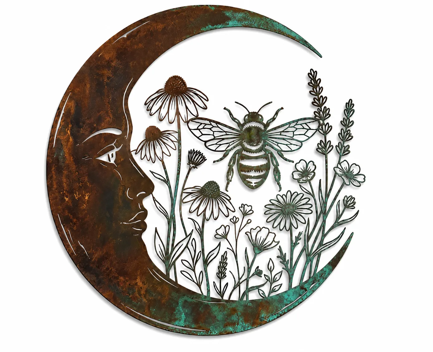 🔥Last Day 50% OFF✨🌜️Crescent Moon Bee Wall Decor🐝