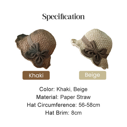 🔥 Hot Sale 49% OFF🔥Elegant Woven Straw Sun Hat with Bow🌞