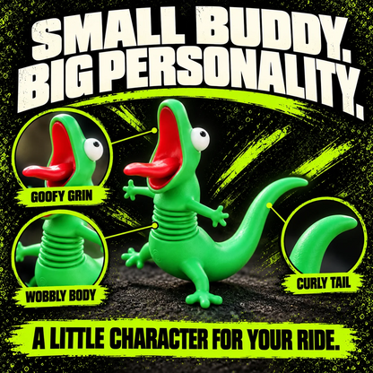 🦎🏍Wobbly Riding Buddy – Car & Motorcycle Decor