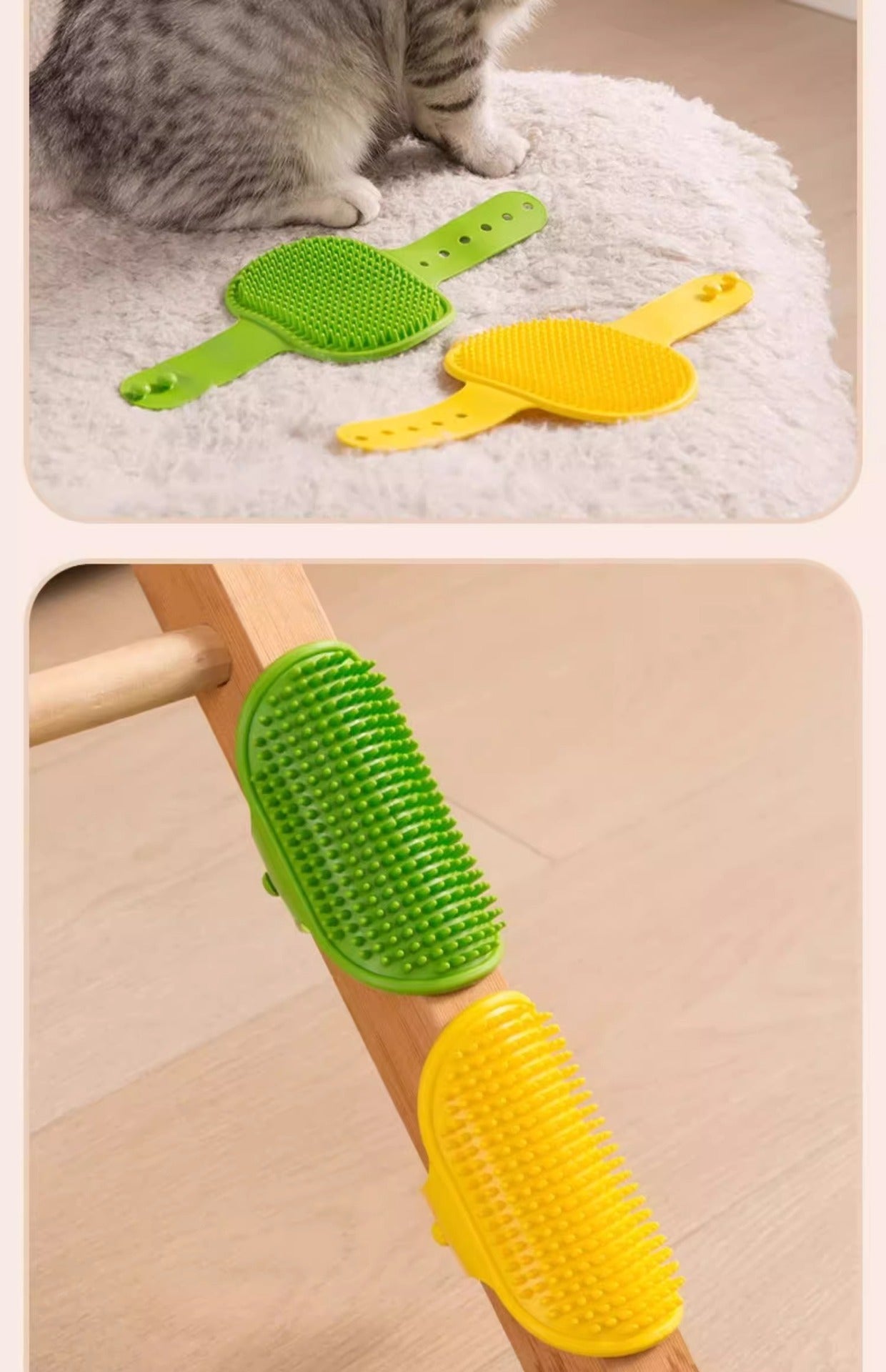 🔥4-in-1 Silicone Cat Brush Set, Scratcher Massager Deshedding Bath Tool for Cats & Dogs
