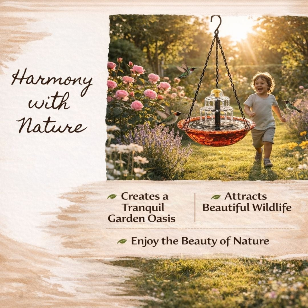 ✨Special Offer Today Only! 🐦 Solar Cascade Hanging Bird Bath Fountain