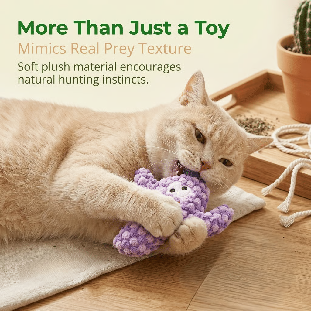 🔥Day Sale 50% OFF🐾Handmade Soft Cactus Kitten Chew Toys