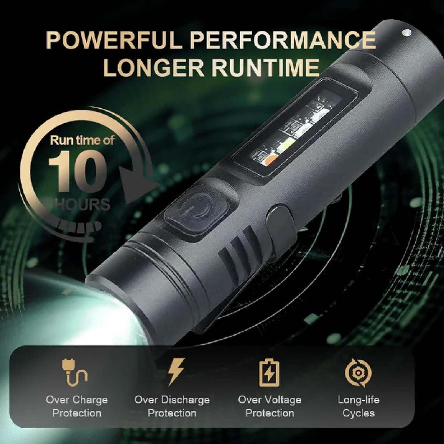 🔦Pocket Rechargeable EDC Flashlight: Mini Keychain Light